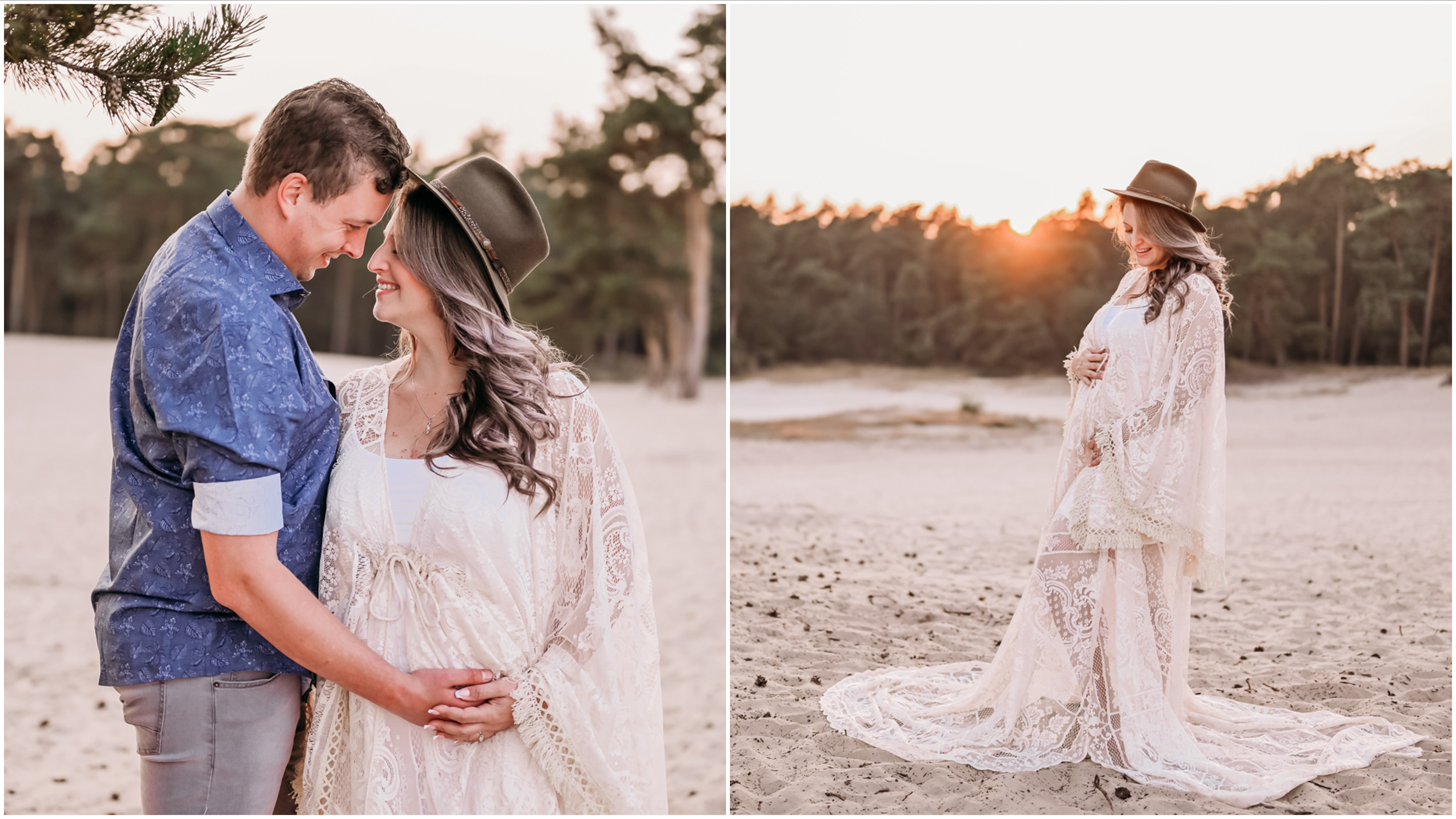 Zwangerschapsfotoshoot Friesland Maternity Photoshoot Strand Gouden Uur
